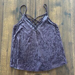 American Eagle Outfitters Purple Velvet Tank Top